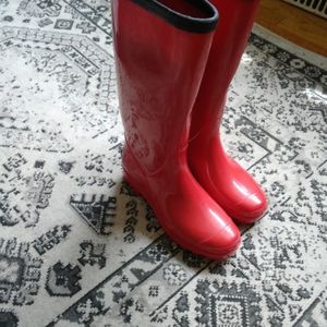 Red Bootsi Tootsi Rain Snow Winter Boots Size 6